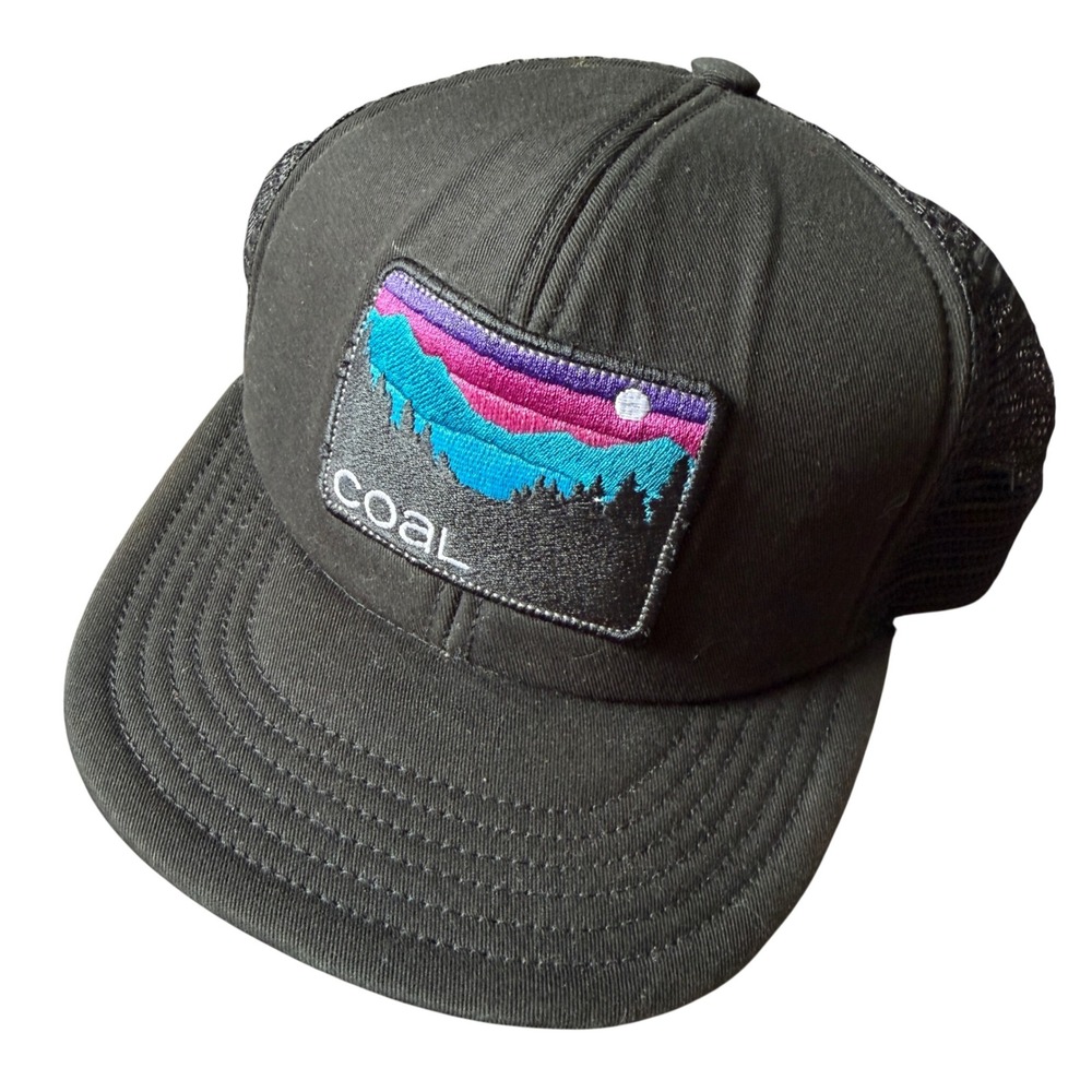 Coal Headwear Mountain Patch Trucker Hat Black Snapback Outdoor Cap Unisex